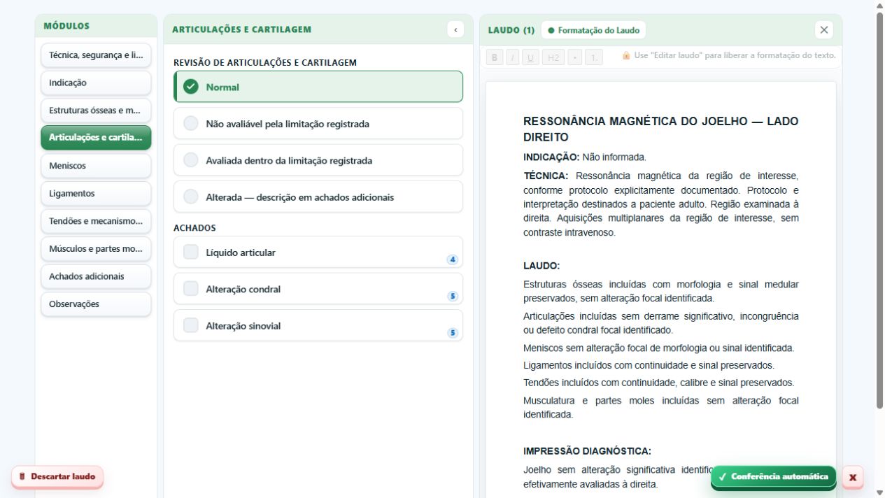 Befunde auswählen — Echte Plattformaufnahmen auf Portugiesisch · fiktives Beispiel